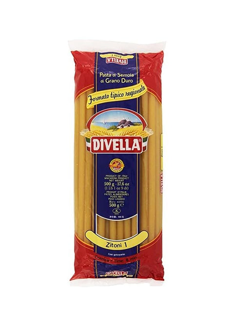 Divella Pâtes De Semoule De Blé Dur Zitoni 1 Gr 500 X 20