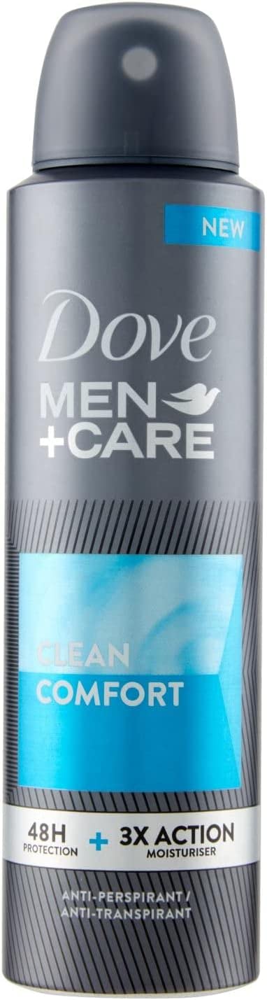 Dove Lot De 12 Déodorants Pour Homme + Care En Spray Clean Comfort - Anti-Transpirant - Sans Alcool - Protection 48 Heures - 150 Ml + Polpa Italien Gourmet Polpa 400 G