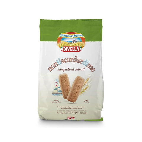Divella Biscuits Italiens Non Ti Scordar Di Me Biscotti Integrali Ai Céréales Entières Avec Céréales 400 G