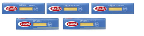 Barilla 5x Capellini Espagueti No. 1 Pâte Italienne 500 G.