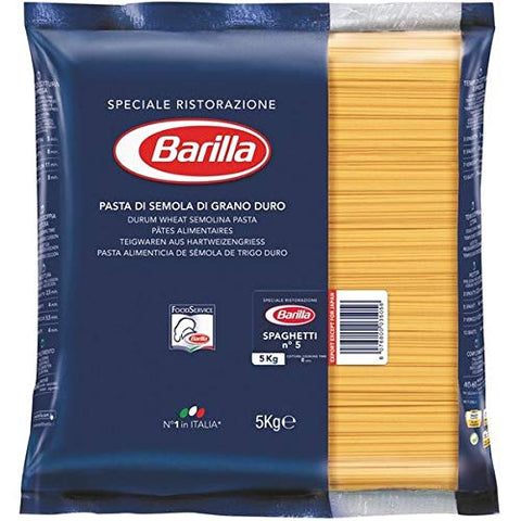 Barilla Spaghetti N. 5, 3 Pièces (3 X 5 Kg = 15 Kg) Pâtes À Grains Durs