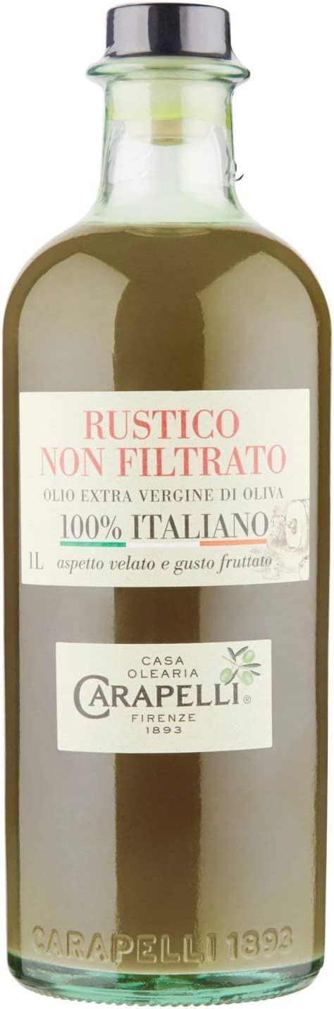 1x Carapelli Huile D'olive Vierge Non Filtrato 1l Olio Vierge Extra Vierge