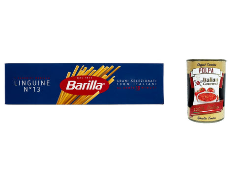 Lot De 5 Pâtes Barilla Linguine N° 13 De Nouilles Italiennes 500 G + Polpa Gastronomique Italien 400 G