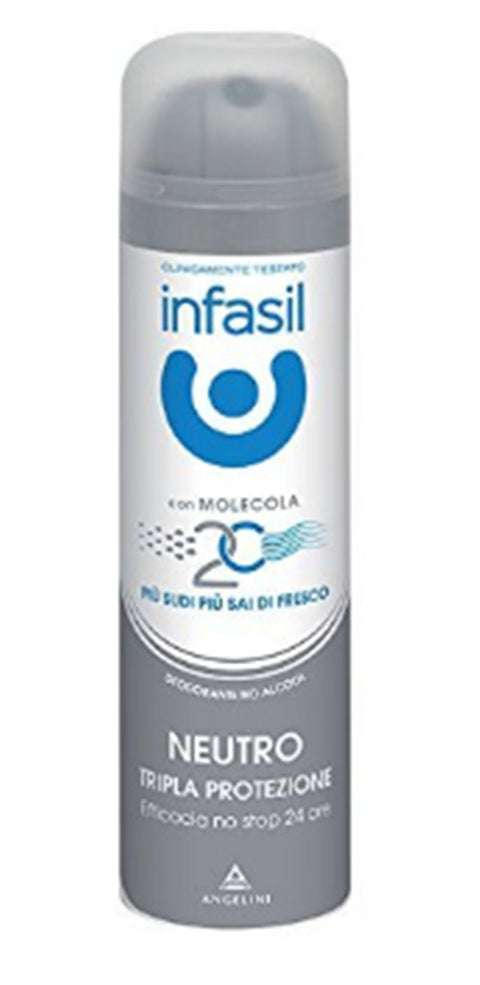 Infasil Lot De 6 Déodorants Corps En Spray, Neutre, Triple Protection