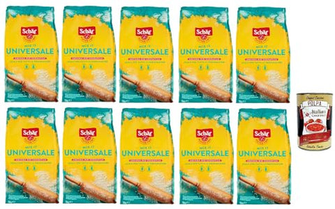 Schär Mix It Universal, Farine Sans Gluten, 10 X 1 Kg + Italian Gourmet Polpa 400 G