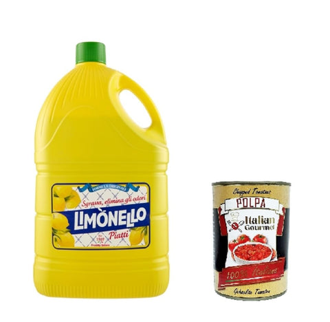 Limonello Vaisselle Dégraissante, Élimine Les Odeurs 4,5 L + Italian Gourmet Polpa 400 G