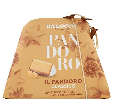 4x Balocco Pandoro Classico 1 kg – Gâteau de Noël italien original – pâte naturelle à longue levée, avec du lait frais – dessert traditionnel des fêtes d'Italie + Italian Gourmet polpa 400g