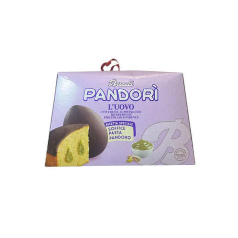 3x Bauli Pandorì L'Uovo Gâteau de Pâques à la crème de pistache et au chocolat noir, pâte pandoro moelleuse, 620 g