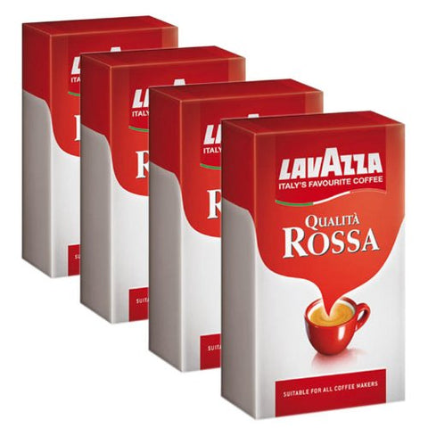 Lavazza Qualita Rossa, Café Moulu, Convient Aussi Pour French Press, Lot De 4, 4 X 250g