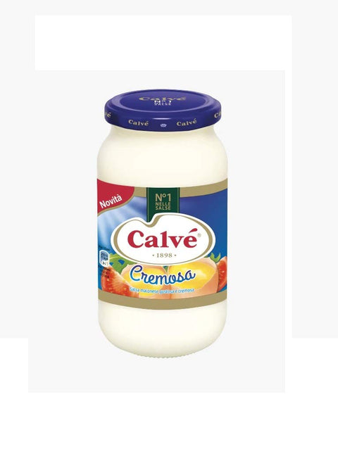 Calvè Cremosa Mayonnaise Classic Mayo Salsa Pour Frites Sauce De Table En Verre 439 G