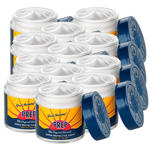 12 X Prep Crème Dermoprotectrice Multifonctionnelle Pour Peau Irritée Et Rougie Contre Les Piqûres D'insectes Fatigue Des Pieds Et Rougeurs De Soleil Soulagement Rasage – 12 Bocaux De 75 Ml, 2880,0
