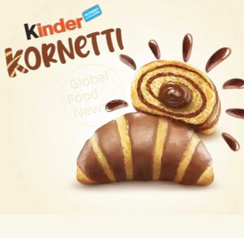 Testpaket Kinder Kornetti 3x Cioccolato 3x Crema al Latte,Croissants fourrés au chocolat et à la crème au lait, 6 paquets de 270 g chacun