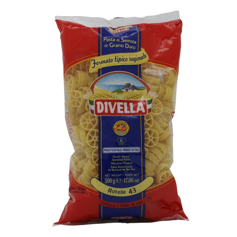 Lot De 20 Pâtes Divella 100 % Italiennes N°43 Rotelle 500 G