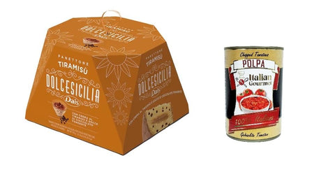 Dais Panettone « Tiramisù » Avec Crème Tiramisu Et Pépites De Chocolat Noir 750 G + Italian Gourmet Polpa 400 G