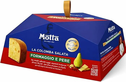 3x Motta La Colomba Salata Formaggio e Pere, Colomba de Pâques salée au fromage et aux poires, fermentée naturellement, 450 g