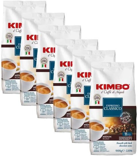 Café En Grains Kimbo Espresso Classico 1 Kg X 6