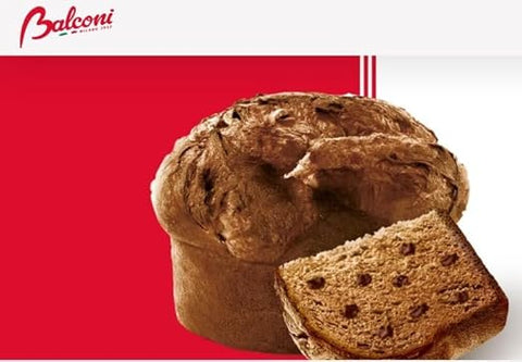 Balconi Panettone Gran Moro – Panettone italien à la pâte au cacao et aux pépites de chocolat, fermentation naturelle de 12 heures, 750 g