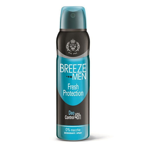 12 X Breeze Désodorisant Spray Men Fresh Protection 150 Ml