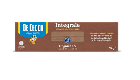De Cecco Linguine N° 7 Integrali Lot De 6 Pâtes À Grains Entiers 500 G