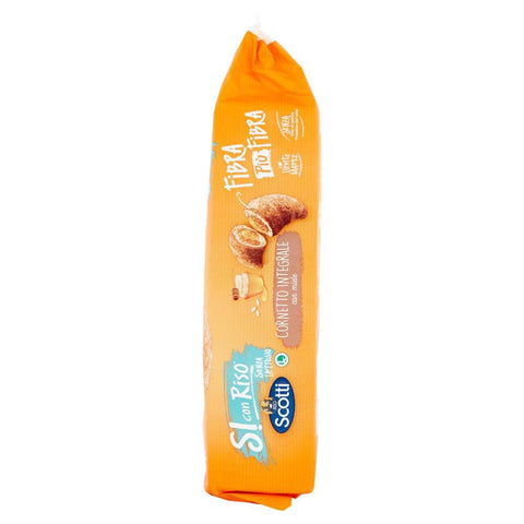 10x Scotti Riso Scotti Si con Riso Cornetti integrali con miele Croissant complet sans lactose et riche en fibres au miel 250g Original Italien