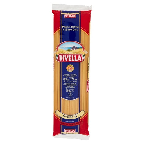 Divella Linguine N. 14 Lot De 10 Pâtes À La Semoule De Blé Dur 500 G + Boîte Italienne Gourmet Polpa Di Pomodoro 400 G