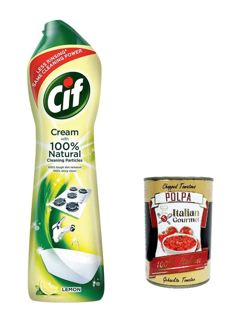 Cif Cif Cif Citron Flavoured Micro Particles Crème 500 Ml + Polpa Italien Gourmet 400 G
