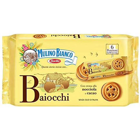 Mulino Bianco - Baiocchi Nocciola Snack 336g - Lot De 4 - Livraison Rapide En France - Prix Par Lot
