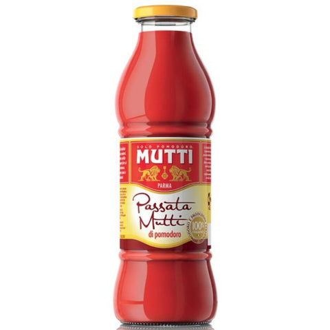 Mutti Purée De Tomates La Rossa Nature (Lot De 1) Bouteilles En Verre 700 G