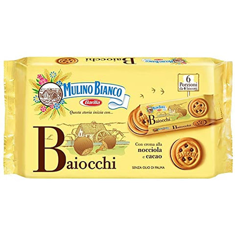Mulino Bianco - Baiocchi Nocciola Snack 336g - Lot De 4 - Vendu Par Lot