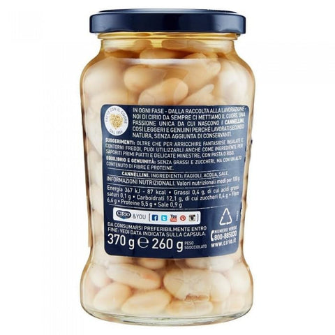 Cirio I Cannellini, Teneri e Delicati, Cannellini, haricots cannellini tendres et délicats 12x370g