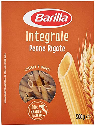 5x Barilla Pasta Penne Rigate Integrali Pâtes Italiennes À Grains Entiers 500g