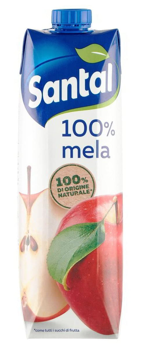 Parmalat Santal I Classici Succo Di Frutta Mela Jus De Fruits 100% D'origine Naturelle Boisson Rafraîchissante Tetrapack 1000ml