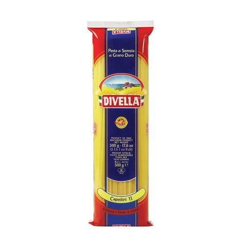 Divella Capellini N°11 Pâtes De Semoule De Blé Dur 500 G + Boîte De 400 G