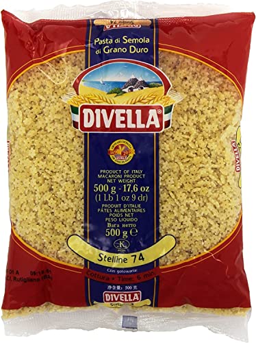 Lot De 10 Pâtes Divella 100 % Italiennes N° 74 Stelline 500 G