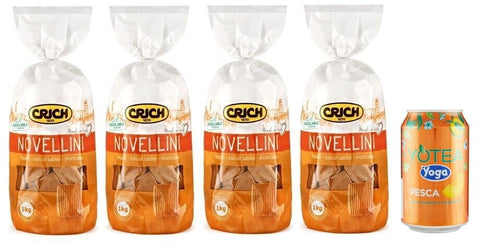 Lot De 4 Biscuits Crich Novellini Shortbread Biscuits Cookies Sac De 1 Kg + 1 Boîte De Thé Glacé Yoga Pêche 330 Ml