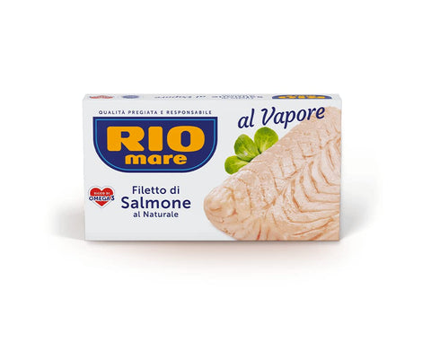 Rio Mare Filetto Di Salmone Cotto A Vapore Al Natural - Filet De Saumon Cuit À La Vapeur - 150 G - Riche En Oméga 3