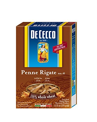 De Cecco Whole Wheat Pasta, Penne Rigate, 13.25 Ounce (Pack Of 12) By De Cecco