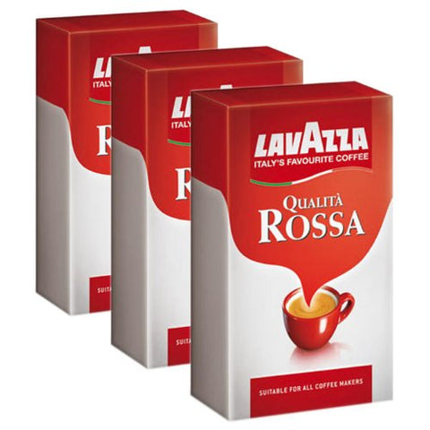 Lavazza Qualita Rossa, Café Moulu, Convient Aussi Pour French Press, Lot De 3, 3 X 250g