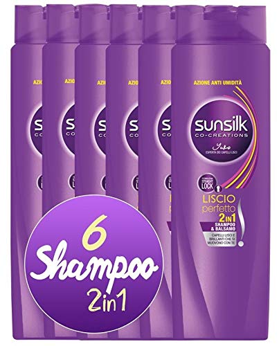 Sunsilk Shampoing & Baume 2 En 1 Lisse Parfait 6 X 250 Ml