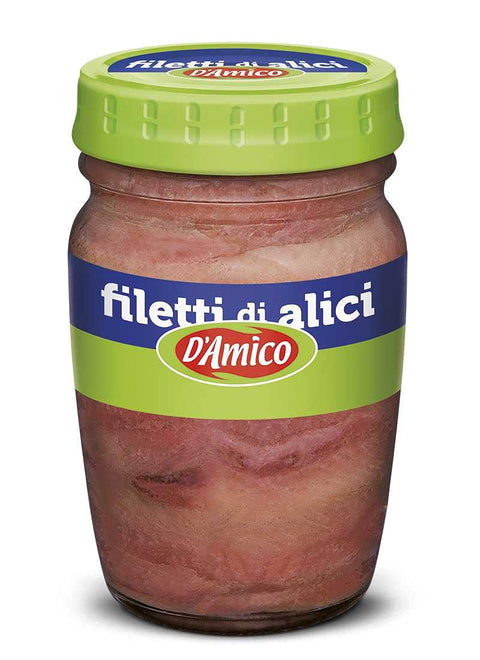 D'amico Filetti Di Alici Filets D'anchois À L'huile De Tournesol Anchois 140g