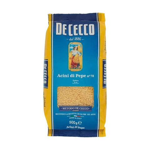 Lot De 20 Pâtes De Cecco 100 % Italiennes Acini Di Pepe N° 78 Courtes 500 G