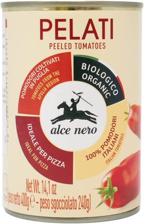 Alce Nero Pomodori Pelati Biologico Biologico Sauce Tomate Pelée En Italie 24x400g