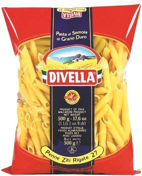 Divella Semoule De Blé Dur Penne Ziti Rigate 27 24x500 Gr
