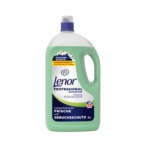 Lenor Assouplissant Professionnel 200 Lavages 4 L Protection Contre La Fraîcheur Durable Et Protection Contre Les Odeurs Pour Un Usage Professionnel