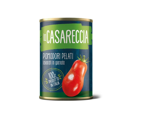La Casareccia Pomodori Pelati Interi Lot De 48 Tomates Pelées Entières En Jus De Tomate 100 % Fabriquées En Italie Boîte De 400 G