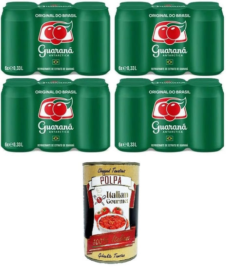 Antarctica Guarana Original Do Brasil Original Guarana Du Brésil Boisson Rafraîchissante Au Goût Inoubliable 24 X 33 Cl +Italian Gourmet Polpa 400 G