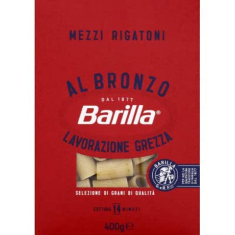 Barilla Pates Al Bronzo Mezzi Rigatoni 400g - Le Paquet De 400g
