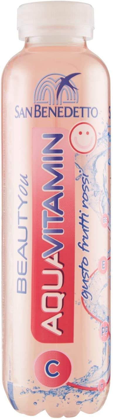 San Benedetto Aquavitamin Beautyou Lot De 24 Bouteilles D'eau Avec Fruits Rouges En Pet 40 Cl