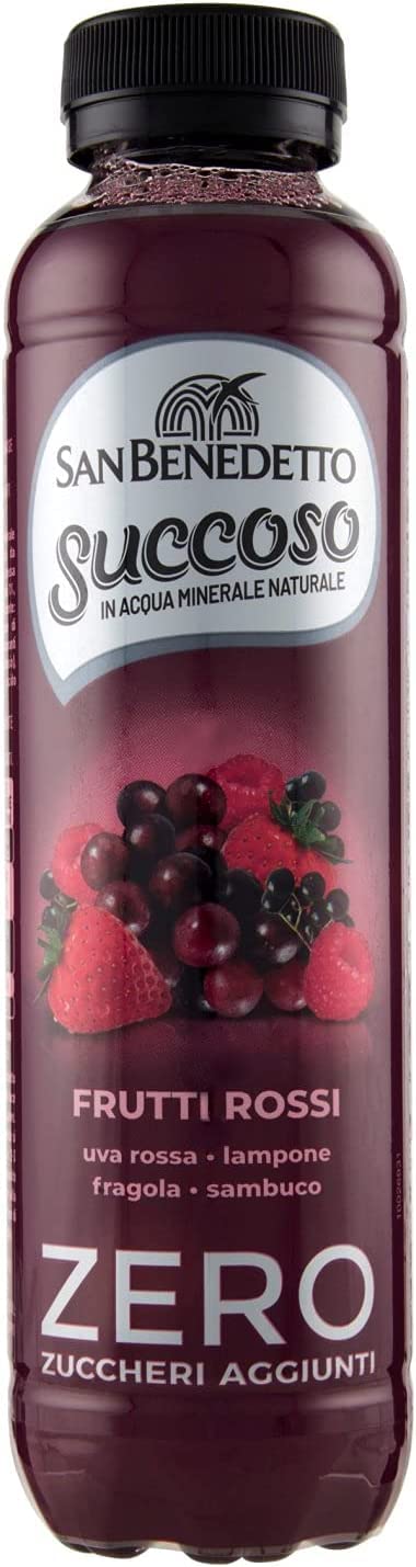 24 X San Benedetto Succoso Fruits Rouges Zero Pet Sans Sucre 40cl Jus De Fruits