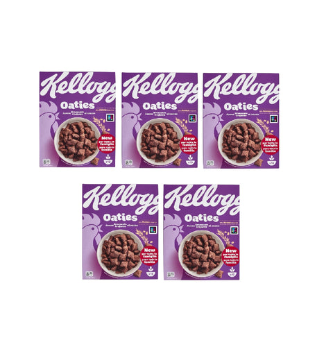 5x Kellogg's Oaties Avena Croccante al cacao Flocons d'avoine croustillants au cacao 360 g